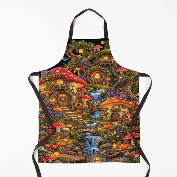 Item preview, Enchanted Mushroom Village Waterfall designed and sold by ASWIN STUDIO.