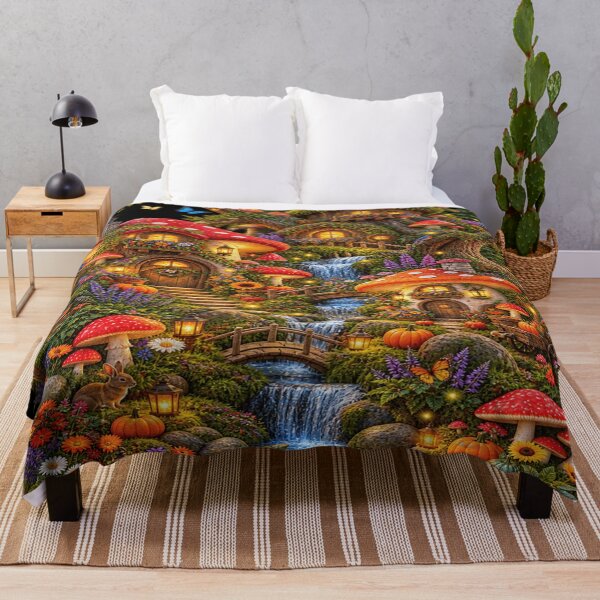 Item preview, Enchanted Mushroom Village Waterfall designed and sold by ASWIN STUDIO.