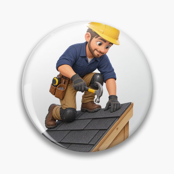Item preview, Professional Roofer 3D Cartoon Character – Roofing Worker designed and sold by libanmax.