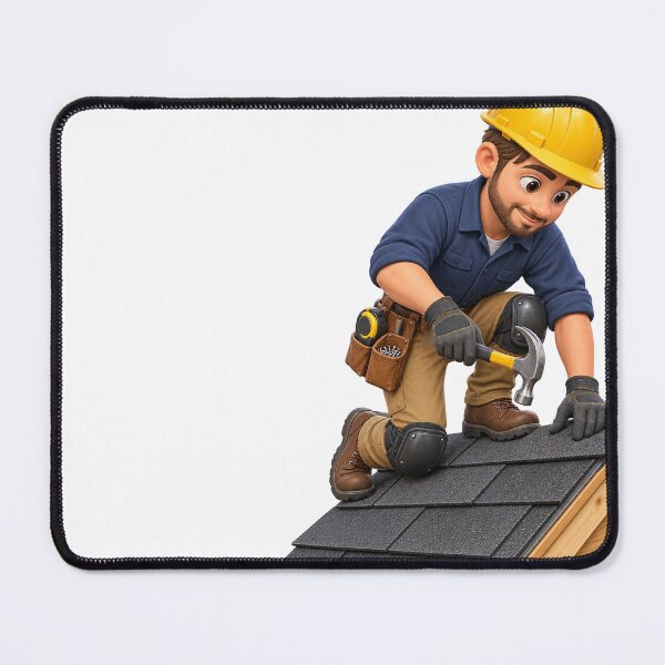 Item preview, Professional Roofer 3D Cartoon Character – Roofing Worker designed and sold by libanmax.
