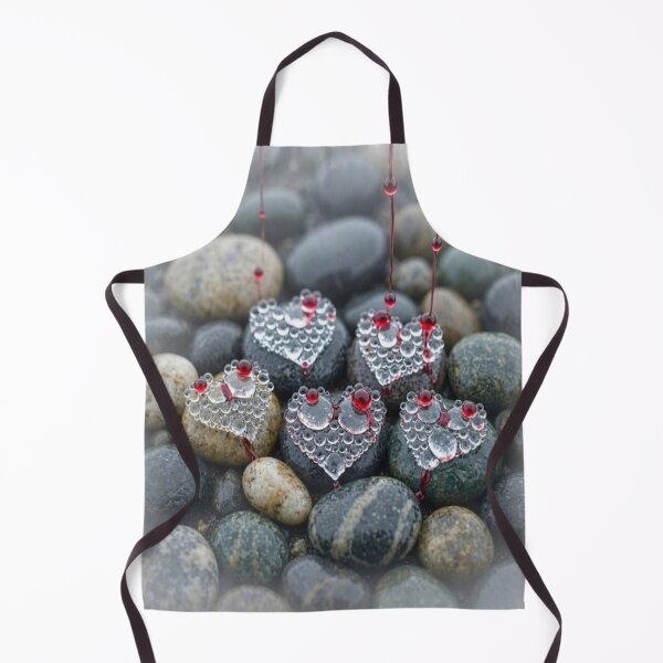 Item preview, Abstract Water Droplet Hearts with Red Crimson Drips on Stones designed and sold by Breezes-of-Ida.