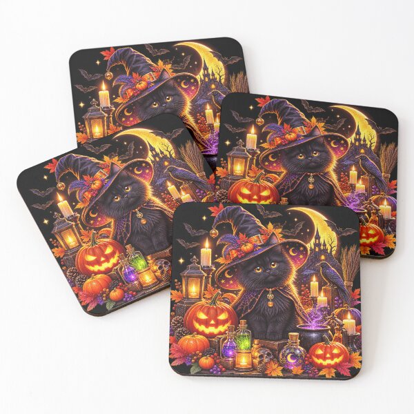 Item preview, Magical Black Cat Witch Halloween designed and sold by ASWIN STUDIO.