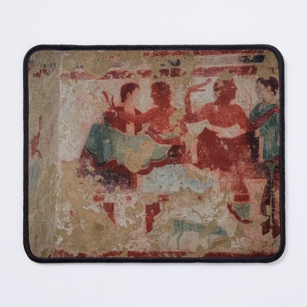 Item preview, Dog forages for food at Etruscan feast designed and sold by TerryKerrImages.