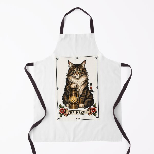 Item preview, The Hermit Tarot Cat Tabby Lantern designed and sold by Old's Cool Cat Studio.