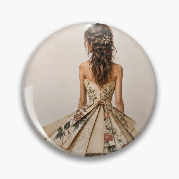 Item preview, Vintage Botanical Gown Fashion Illustration designed and sold by dreamybyana.