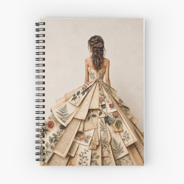 Item preview, Vintage Botanical Gown Fashion Illustration designed and sold by dreamybyana.