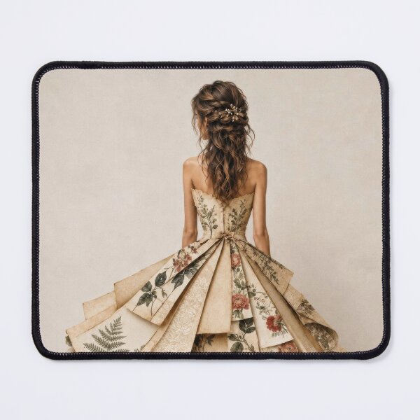 Item preview, Vintage Botanical Gown Fashion Illustration designed and sold by dreamybyana.