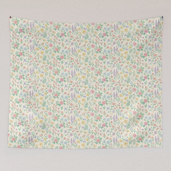 Item preview, Pastel Wildflower Botanical Pattern  designed and sold by SaltCraft.