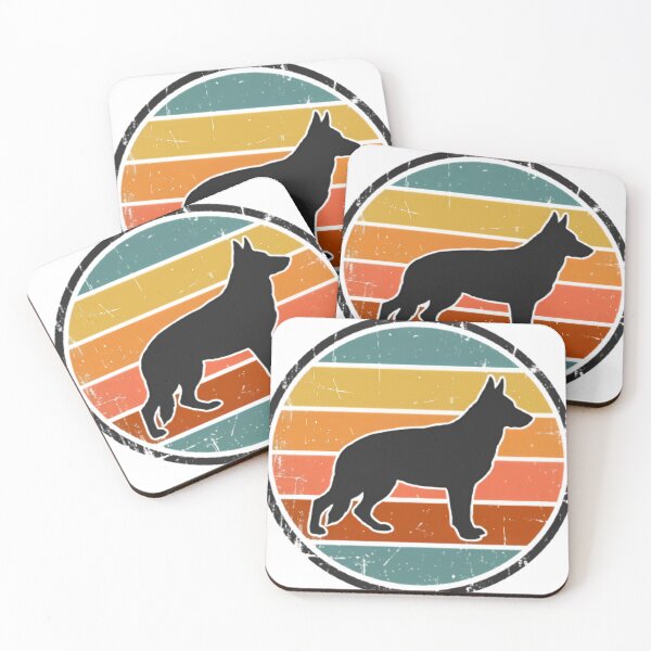 Item preview, Vintage Retro German Shepherd Dog Silhouette Badge designed and sold by GTFullShop.