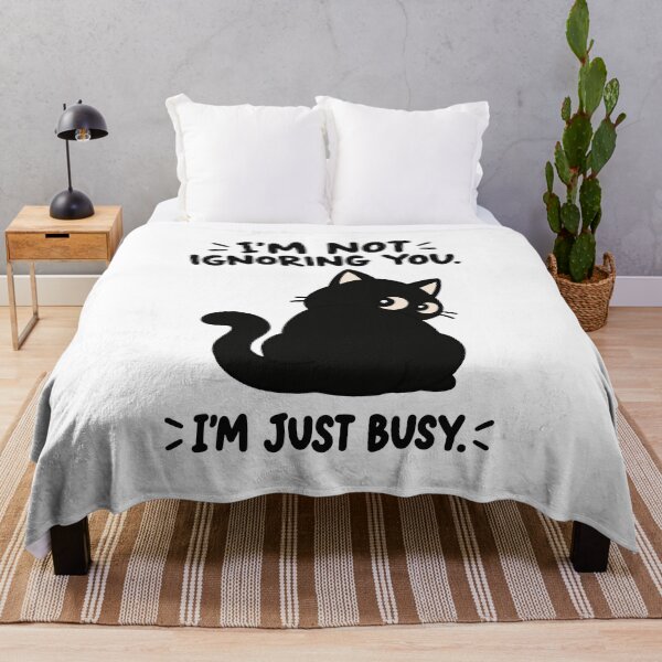 Item preview, Funny Black Cat I'm Not Ignoring You I'm Just Busy designed and sold by MewMade.