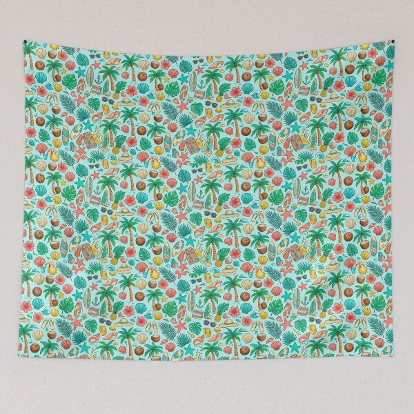 Item preview, Retro Summer Beach Pattern designed and sold by SaltCraft.