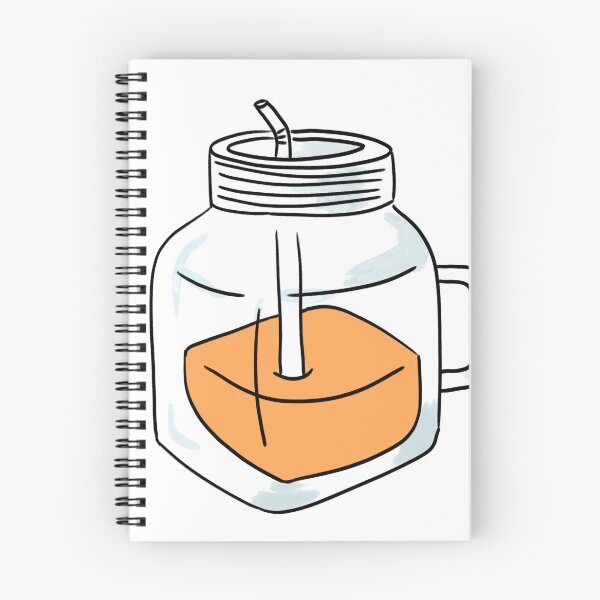 Item preview, Fresh Orange Juice Mason Jar Doodle designed and sold by raun.draw.