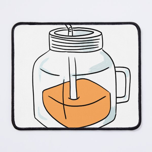 Item preview, Fresh Orange Juice Mason Jar Doodle designed and sold by raun.draw.