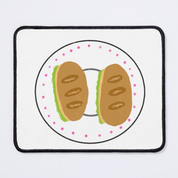 Item preview, Mini Baguette Sandwich Plate Whimsical Food designed and sold by raun.draw.