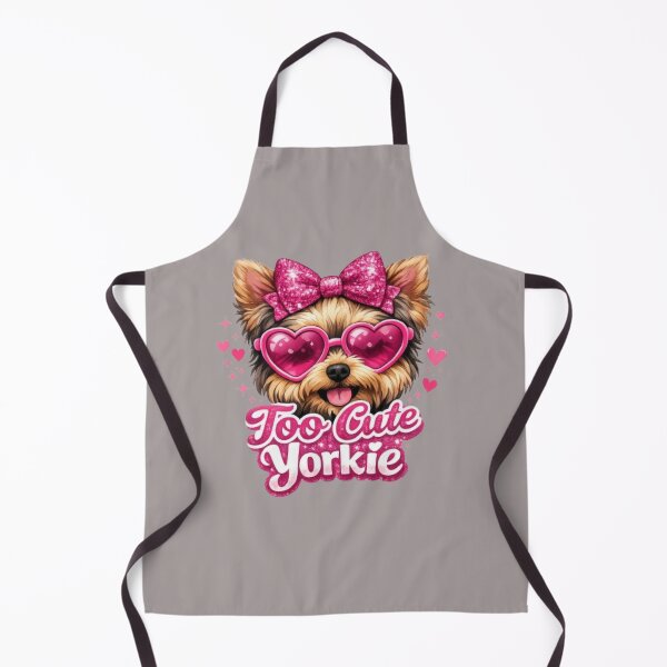 Item preview, Too Cute Yorkie – Pink Heart Sunglasses Glitter Bow Design designed and sold by Yorkie Magic Studio .