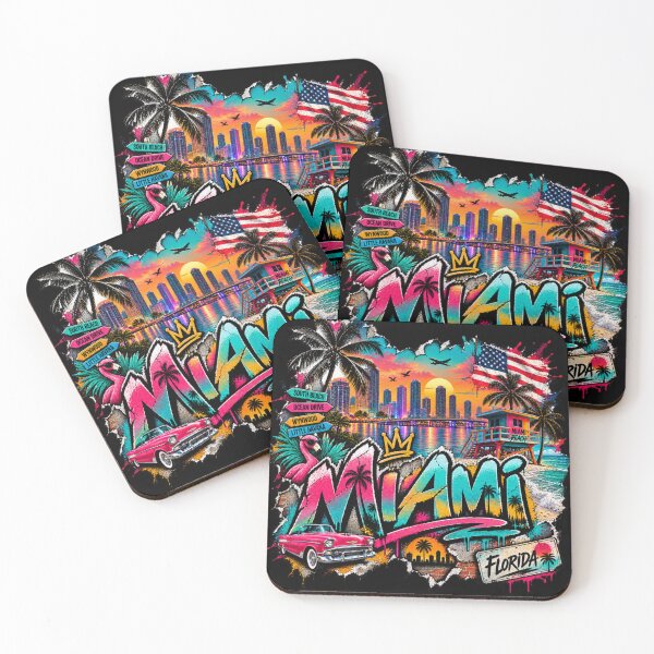 Item preview, Miami Florida Street Art – Tropical Graffiti City Vibes designed and sold by URBIVO.