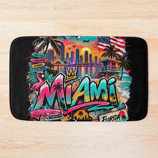 Item preview, Miami Florida Street Art – Tropical Graffiti City Vibes designed and sold by URBIVO.