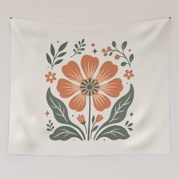 Item preview, Autumn Flower Retro Floral Vintage Botanical, Plant Lover Gift for Grandma designed and sold by Quiajia.