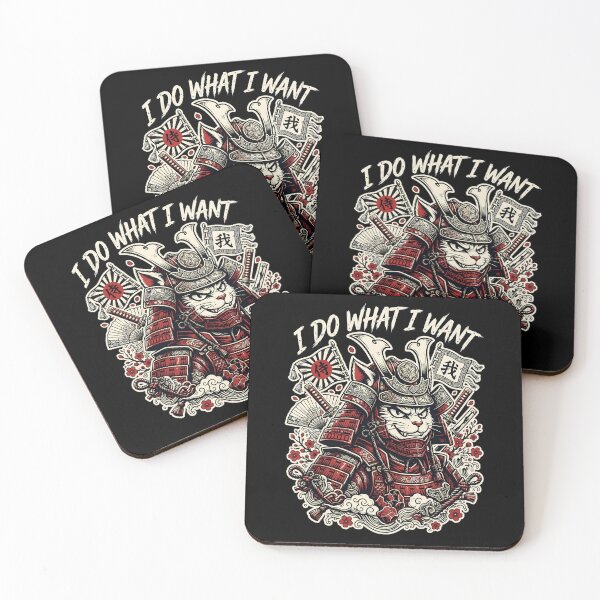 Item preview, I Do What I Want Ancient Samurai Cat Warrior designed and sold by Tong4130.