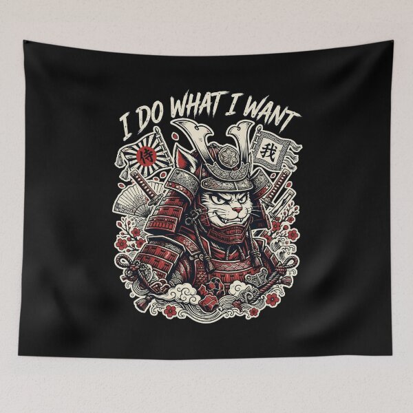 Item preview, I Do What I Want Ancient Samurai Cat Warrior designed and sold by Tong4130.