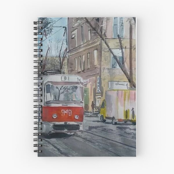 Item preview, Vintage Red Tram City Spring designed and sold by SlavaArt.