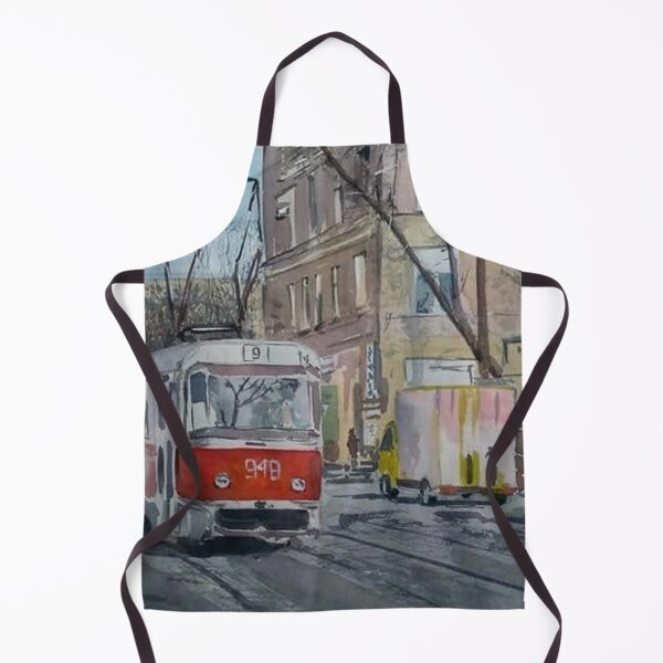 Item preview, Vintage Red Tram City Spring designed and sold by SlavaArt.