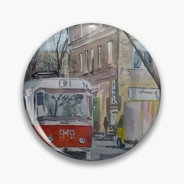 Item preview, Vintage Red Tram City Spring designed and sold by SlavaArt.