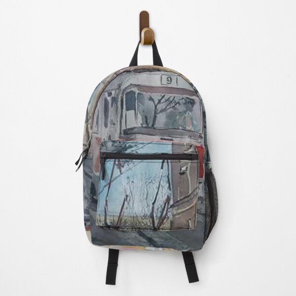 Item preview, Vintage Red Tram City Spring designed and sold by SlavaArt.
