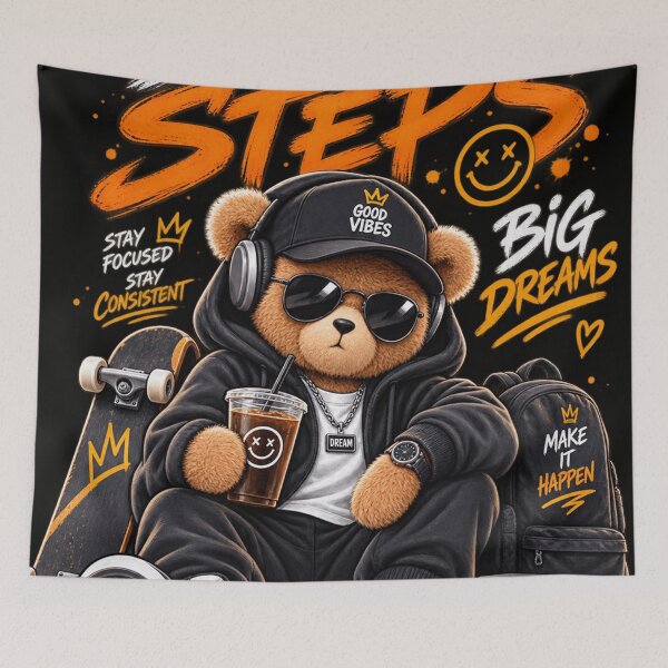 Item preview, Small Steps Big Dreams Teddy Bear designed and sold by MoodPopLab.