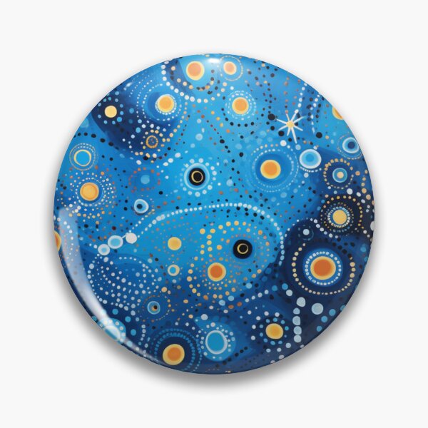 Item preview, Aboriginal Dot Art Blue Water Ocean Abstract Pattern designed and sold by GrinGalore.