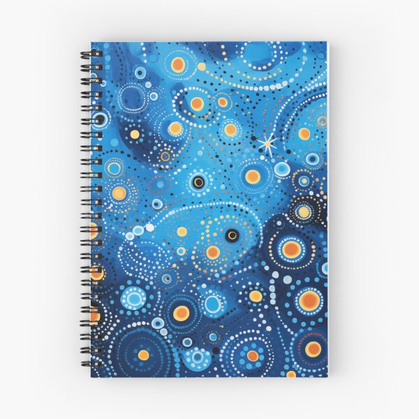 Item preview, Aboriginal Dot Art Blue Water Ocean Abstract Pattern designed and sold by GrinGalore.