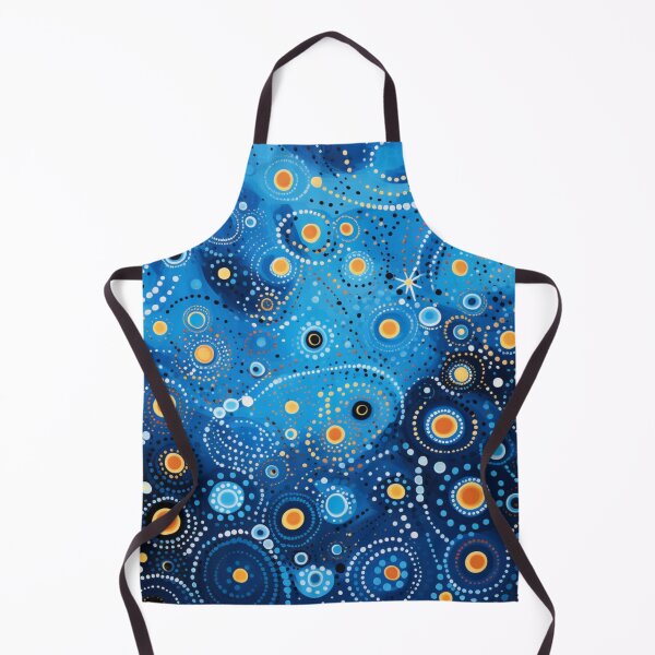 Item preview, Aboriginal Dot Art Blue Water Ocean Abstract Pattern designed and sold by GrinGalore.