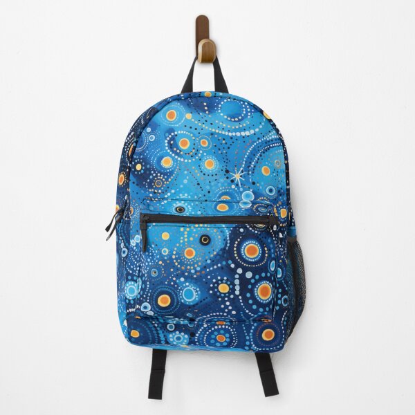 Item preview, Aboriginal Dot Art Blue Water Ocean Abstract Pattern designed and sold by GrinGalore.