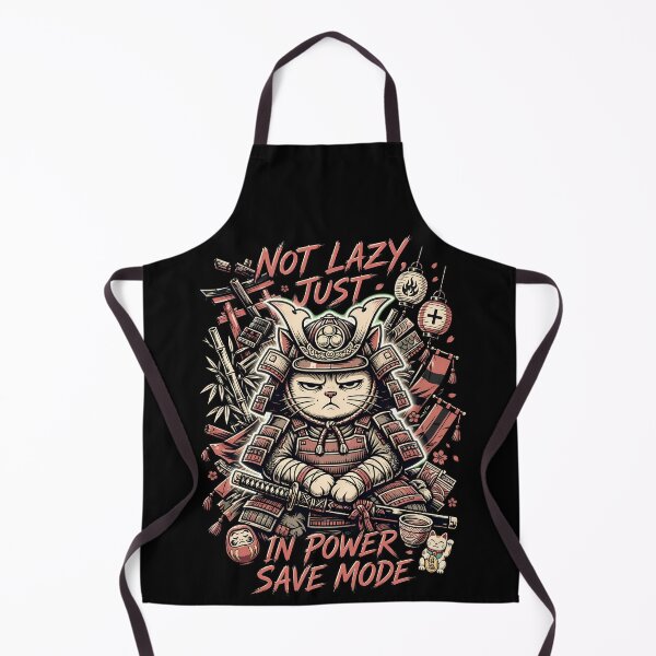 Item preview, Not Lazy Just In Power Save Mode Samurai Cat designed and sold by Tong4130.