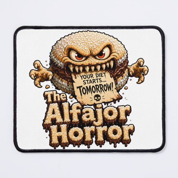 Item preview, The Alfajor Horror - Scary Monster Alfajor Funny Shirt designed and sold by HorrorWorldWeb.