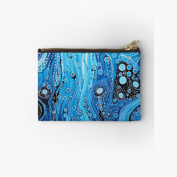 Item preview, Aboriginal Dot Art Blue Ocean Waves Water Pattern designed and sold by GrinGalore.