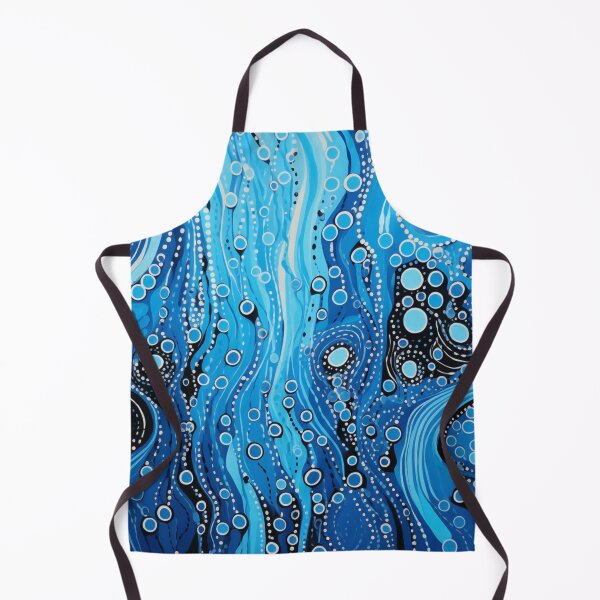 Item preview, Aboriginal Dot Art Blue Ocean Waves Water Pattern designed and sold by GrinGalore.