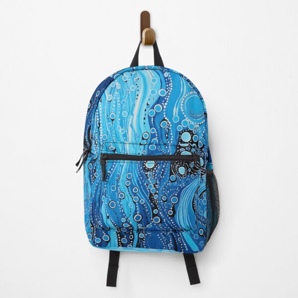 Item preview, Aboriginal Dot Art Blue Ocean Waves Water Pattern designed and sold by GrinGalore.