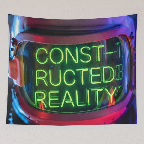 Item preview, Constructed Reality: Neon Sci-Fi Astronaut Cyberpunk Art designed and sold by seamless.