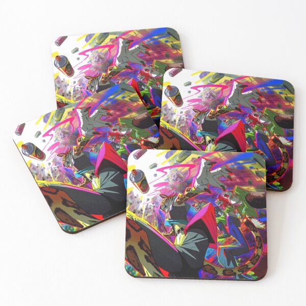 Item preview, Graffiti Cats in Neon Flight (V9) designed and sold by SabaMirzique.
