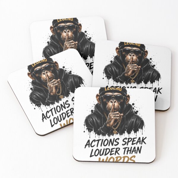Item preview, Actions Speak Louder Than Words Monkey designed and sold by TCDesigne.