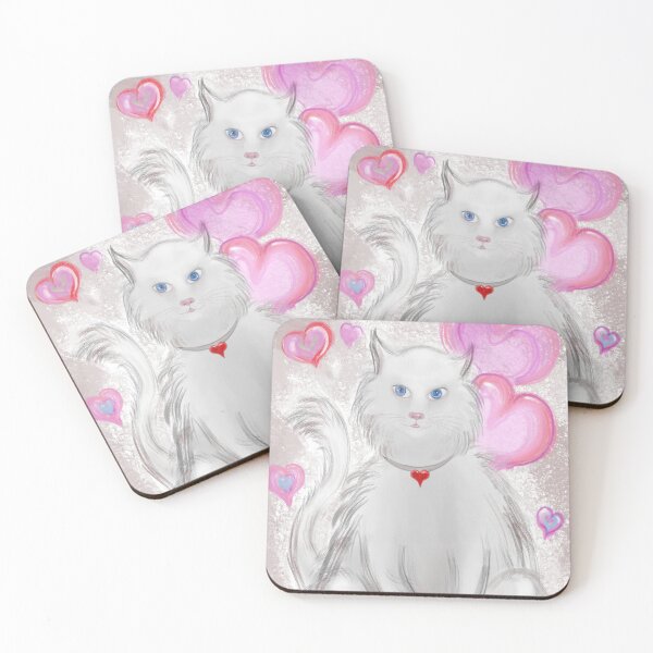 Item preview, Cute White Cat designed and sold by Ximera888Art.