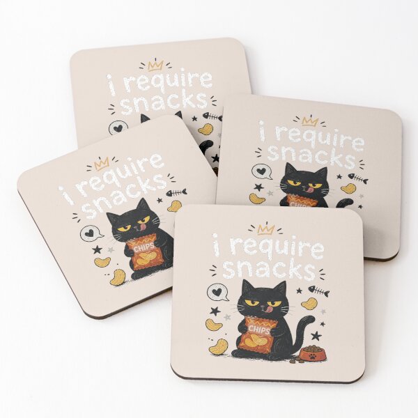 Item preview, I Require Snacks Funny Black Cat, Sarcastic Cat Mom Snarky Cat Lover Gift designed and sold by Quiajia.