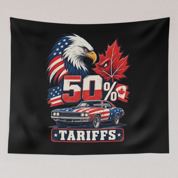 Item preview, 50% Tariffs American Eagle Maple Leaf USA Canada Trade War designed and sold by Souck12.