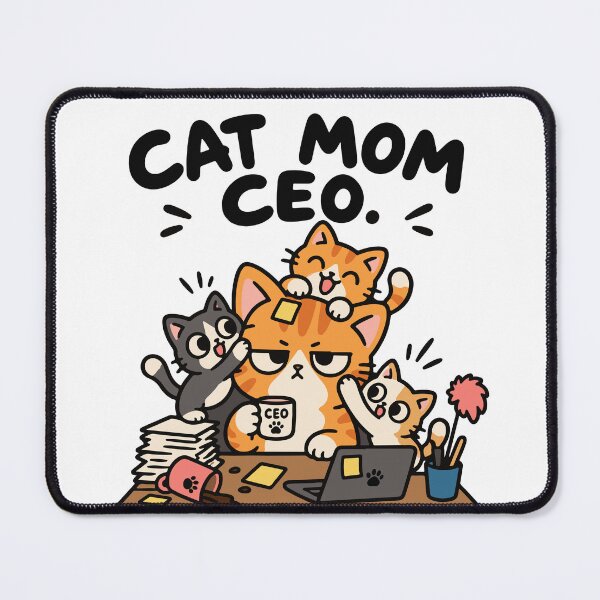 Item preview, Cat Mom CEO Funny Cat Office Chaos Department designed and sold by MewMade.