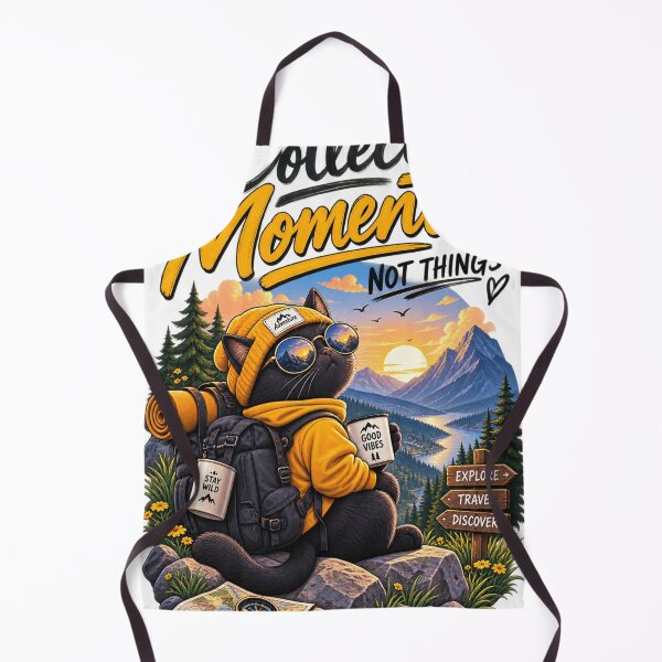 Item preview, Collect Moments Not Things Adventure Cat designed and sold by MoodPopLab.