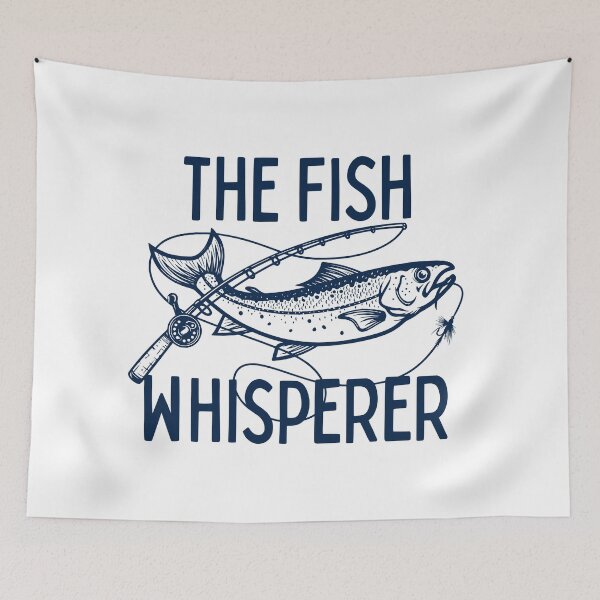 Item preview, The Fish Whisperer - Funny Fisherman & Angler Graphic designed and sold by Shopeon Designs.