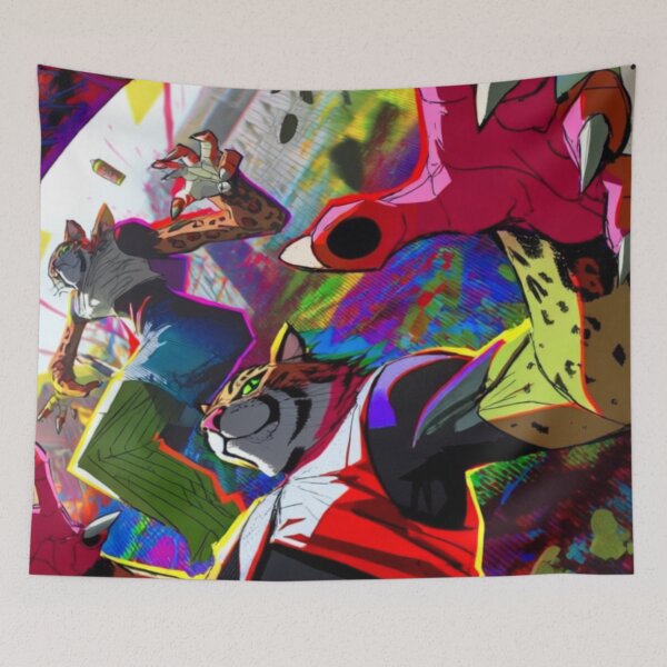 Item preview, Graffiti Cats in Neon Flight (V10) designed and sold by SabaMirzique.
