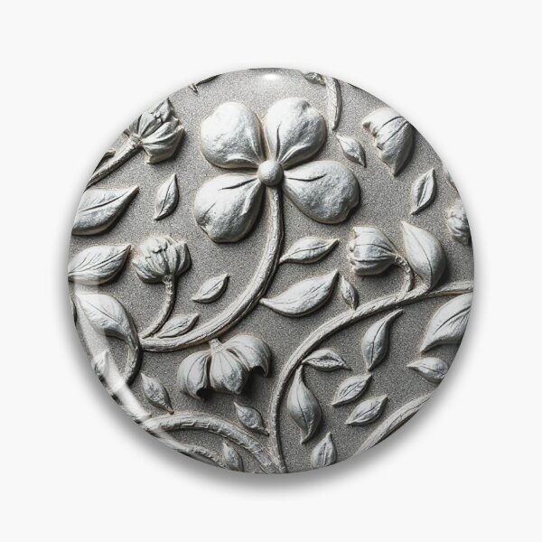 Item preview, Silver Embossed Flowers designed and sold by Jasna Dragun.