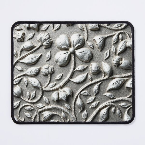 Item preview, Silver Embossed Flowers designed and sold by Jasna Dragun.